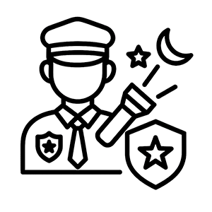 Intermittent night-time security patrols